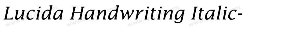 Lucida Handwriting Italic字体转换